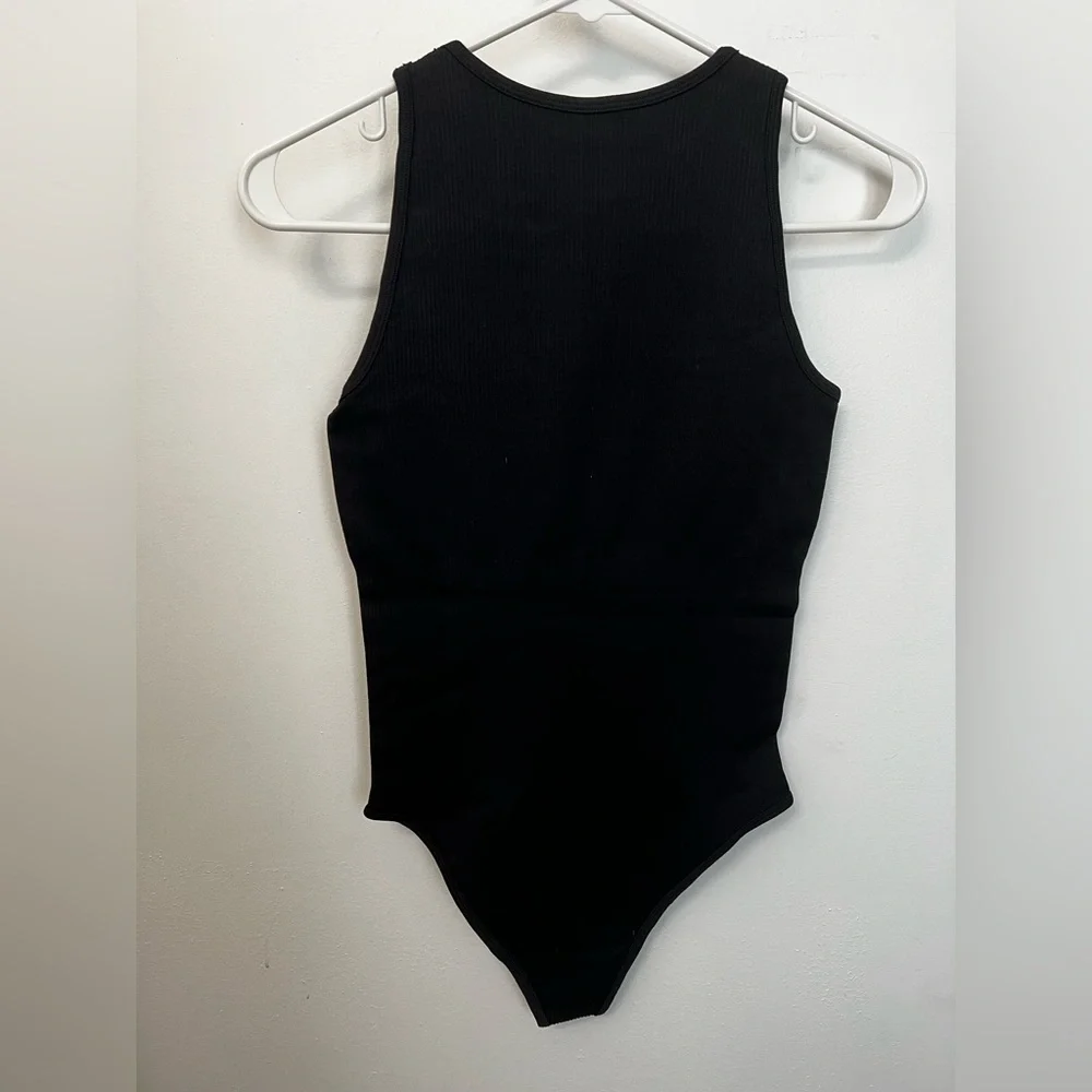 OQQ Tummy Control Classic Black Bodysuit